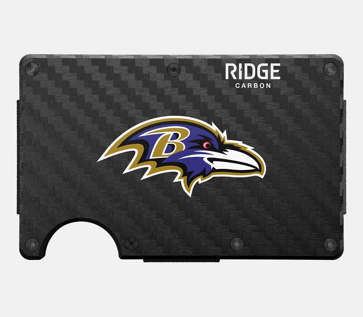 Ridge Wallet - Baltimore Ravens - Carbon Fiber 3k